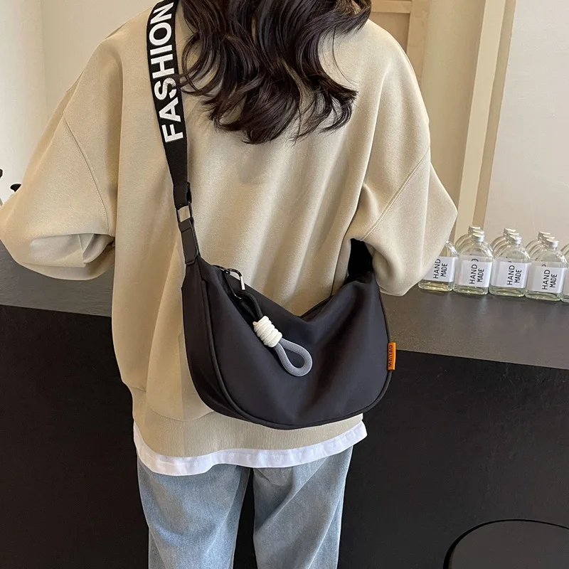 new fashion crossbody bag simple wide shoulder strap design single shoulder bag original style commuting dumpling women bag New Fashion Crossbody Bag Simple Wide Shoulder Strap Design Single Shoulder Bag Original Style Commuting Dumpling Women Bag