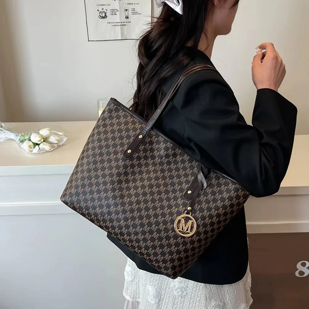 vintage ladies tote bag large capacity fashion elegant handbag classic underarm bag women's shopping bag Vintage Ladies Tote Bag Large Capacity Fashion Elegant Handbag Classic Underarm Bag Women's Shopping Bag