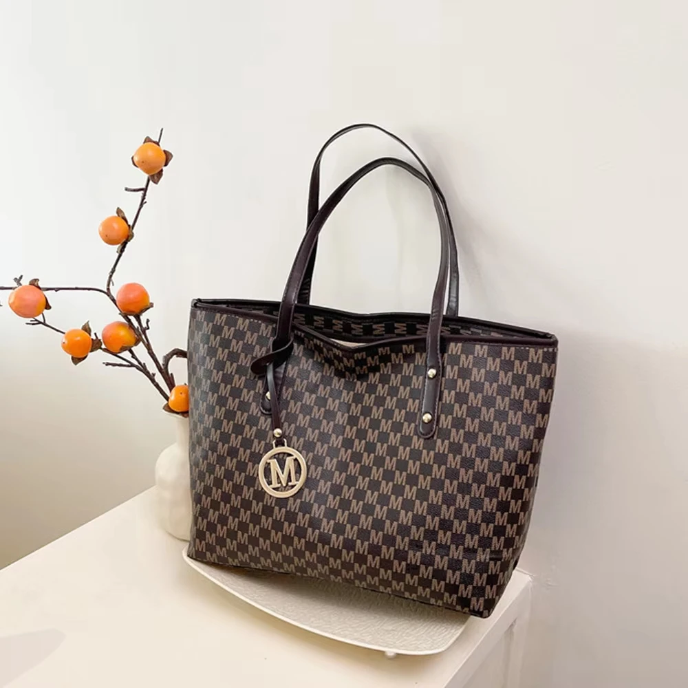 vintage ladies tote bag large capacity fashion elegant handbag classic underarm bag women's shopping bag Vintage Ladies Tote Bag Large Capacity Fashion Elegant Handbag Classic Underarm Bag Women's Shopping Bag