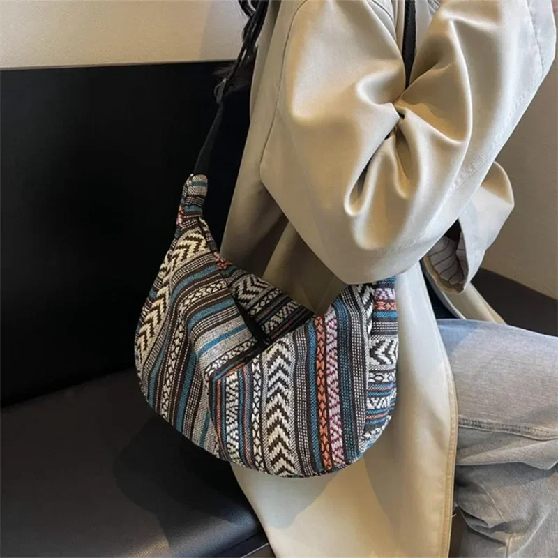 crossbody bags tribal style shoulder bag, foldable crossbody striped pattern, flag theme hand washable edge painted lining Crossbody Bags Tribal Style Shoulder Bag, Foldable Crossbody Striped Pattern, Flag Theme Hand Washable Edge Painted Lining