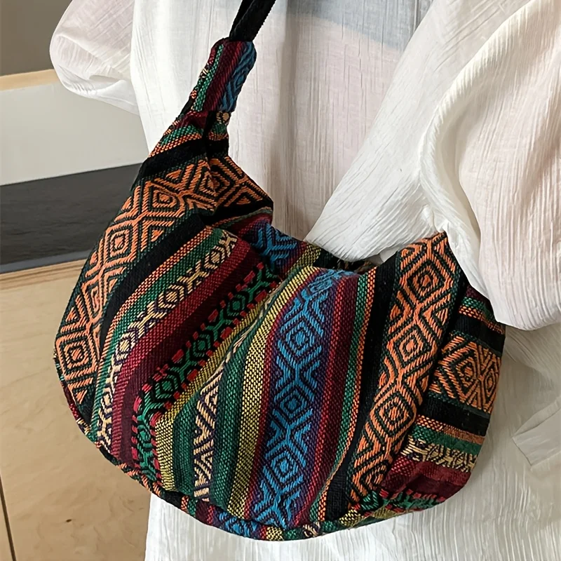 crossbody bags tribal style shoulder bag, foldable crossbody striped pattern, flag theme hand washable edge painted lining Crossbody Bags Tribal Style Shoulder Bag, Foldable Crossbody Striped Pattern, Flag Theme Hand Washable Edge Painted Lining