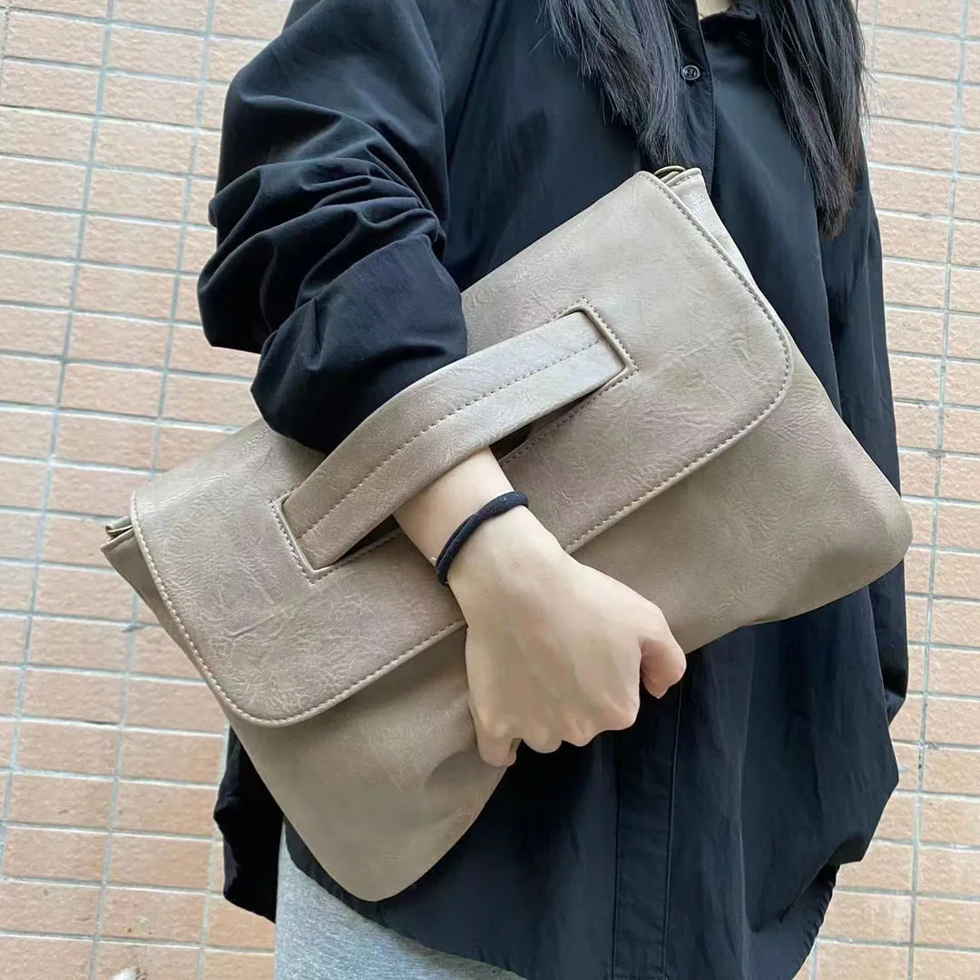 cover style handbag, new high capacity women's file bag, fashionable and versatile handbag, personalized and casual large handba Cover Style Handbag, New High-Capacity Women's File Bag, Fashionable and Versatile Handbag, Personalized and Casual Large Handba